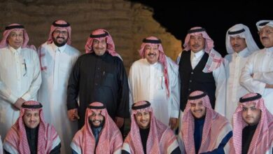 صورة “الأمير منصور بن سعود” يحتفل بزفاف ابنته على رئيس نادي النصر السابق