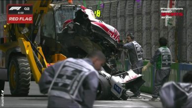 صورة فيديو.. نقل”ميك شوماخر” إلى المستشفى بطائرة هليكوبتر بعد تعرضه لحادث في سباق فورمولا 1