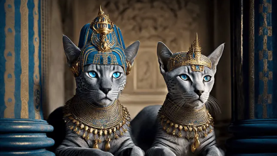 صورة فوز قطتين مصريتين في مسابقة دولية للقطط