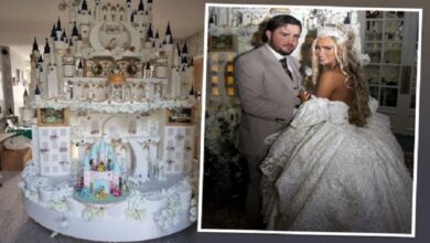 صورة عروسان ينفقان 16 ألف دولار على “كعكة زفاف” في بريطانيا
