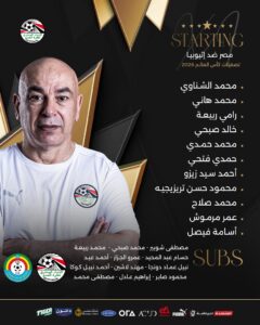 تشكيل منتخب مصر ضد إثيوبيا