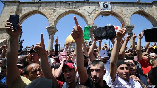 مشهد من القدس مع تفاعل الشارع الفلسطيني