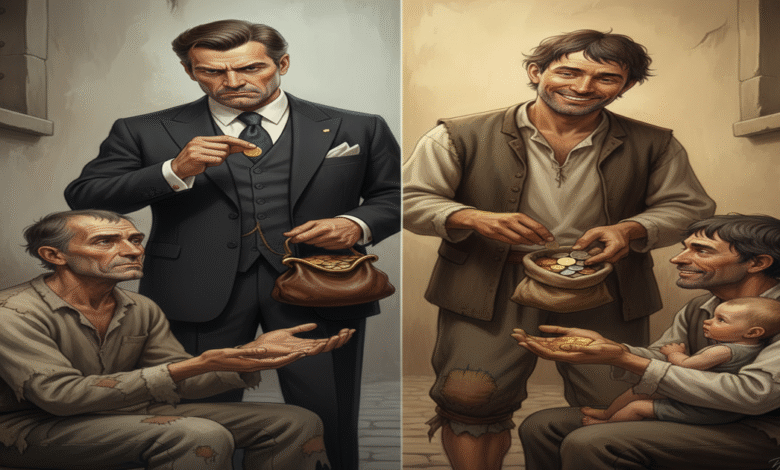 كرم الفقراء وبخل الأغنياء