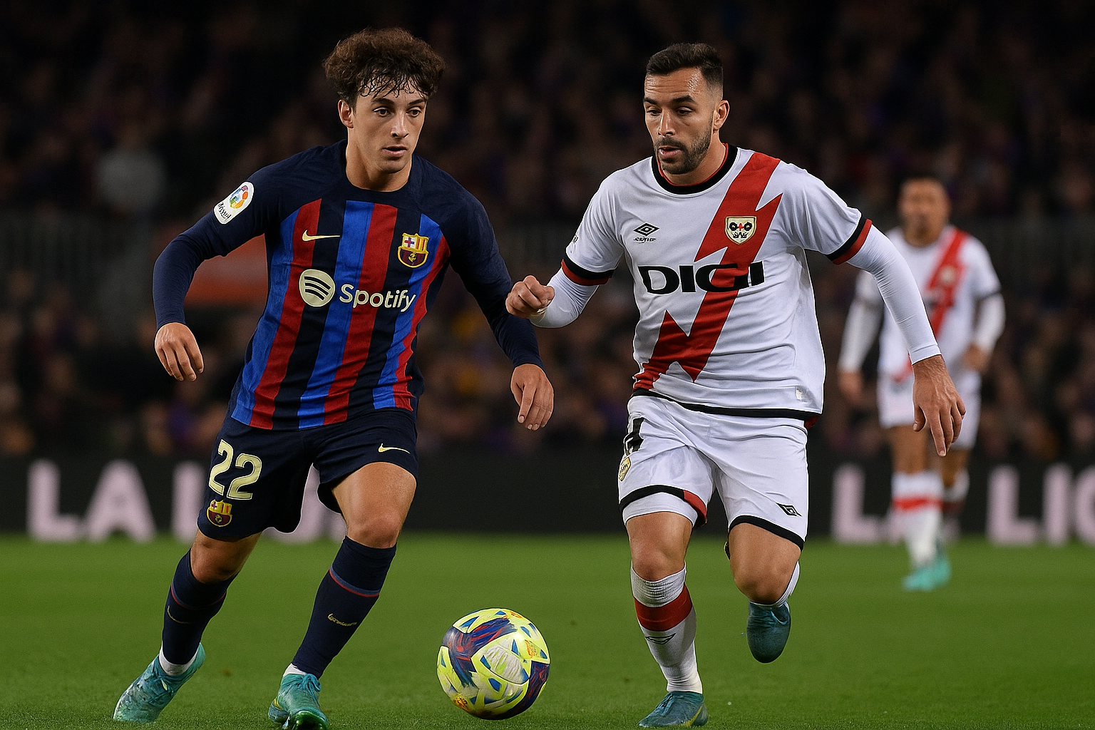 برشلونة في مواجهة رايو فاليكانو بالدوري الإسباني