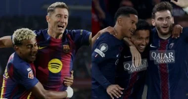 قمة تهز أوروبا.. باريس سان جيرمان يقلب الطاولة على برشلونة بهدف قاتل في مونتجويك