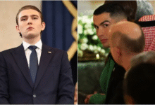 صورة “بارون ترامب” نجل الرئيس الأميركي.. شغف كروي توقف بسبب الطول واحترام أكبر لوالده بعد لقاء رونالدو