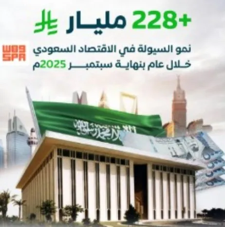 الاقتصاد السعودي يعزز سيولته بـ228 مليار ريال في عام واحد