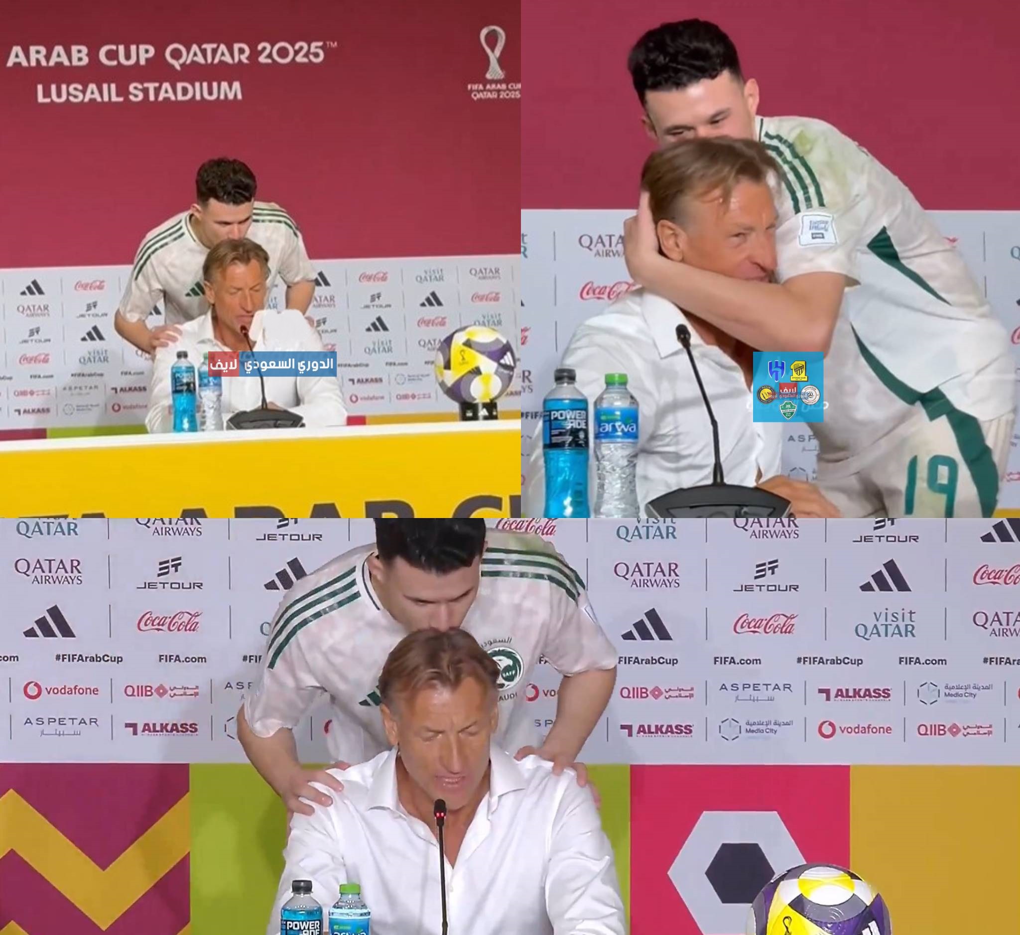 لقطة إنسانية تهز المدرجات… الحمدان يعتذر ويقبّل رأس رينارد بعد ركلة الجزاء الضائعة