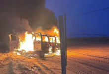 صورة سائق ينقذ 6 معلمات من موت محقق بعد اشتعال حافلة شمال السعودية