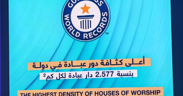 البحرين تتصدر العالم في كثافة دور العبادة وتدخل موسوعة «غينيس» برقم قياسي غير مسبوق