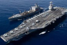 صورة استهداف “أبراهام لينكولن” يشعل حرب الروايات في الخليج.. “الحرس الثوري” يعلن 4 صواريخ وواشنطن تنفي الإصابة