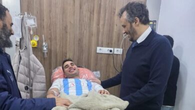 صورة محمد حمدي بخير بعد إصابة الإغماء وبلع اللسان في مباراة بيراميدز