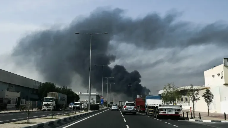 حريق في مدينة سلمان الصناعية بعد شظايا صاروخ مُعترض.. وفاة عامل آسيوي وإصابتان بليغتان