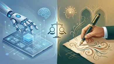 صورة حين يكتب الذكاء.. كيف تميّز بين مقال “مولّد” ومقال “مكتوب بوعي”؟